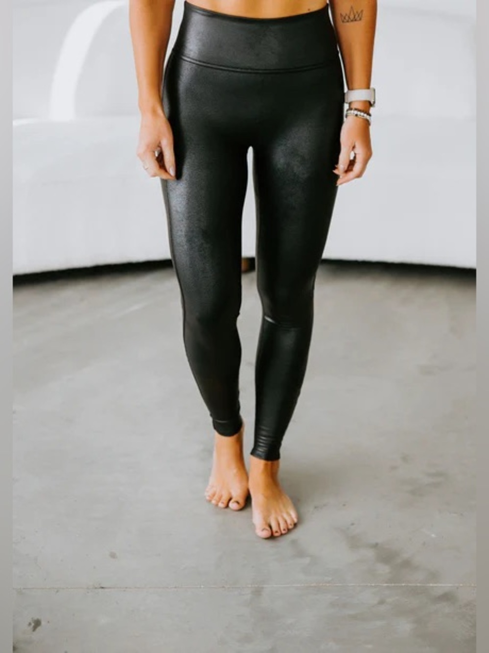SPANX faux leather high waisted leggings | Women’s Large